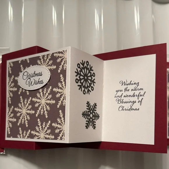 6 Elegant Handmade Holiday Cards Set - Tri-fold. Beautiful! - Picture 6 of 6